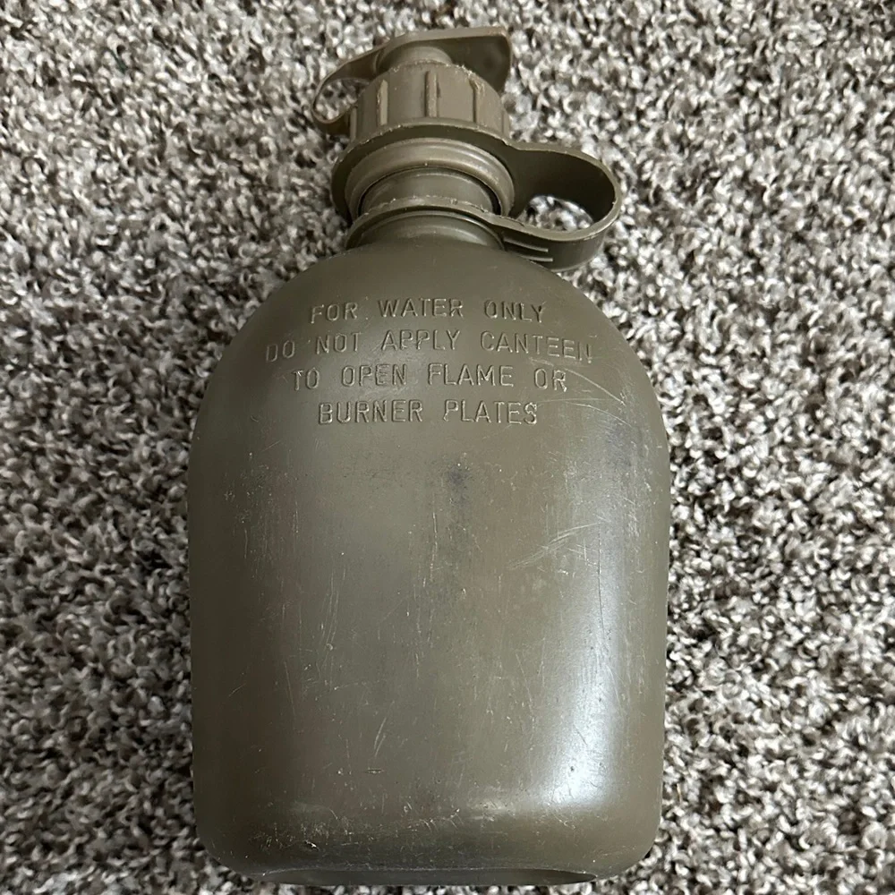 Vintage Handcrest Military Green Canteen with Cover